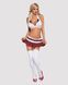 Еротичний костюм школярки з мініспідницею Obsessive Schooly 5pcs costume S/M, біло-червоний SO7304 фото 3