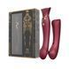 Смартвібратор 3в1 Zalo &mdash; Queen Wine Red, пульсівна перлина та вакуум, кристал Swarovski SO6662 фото 10