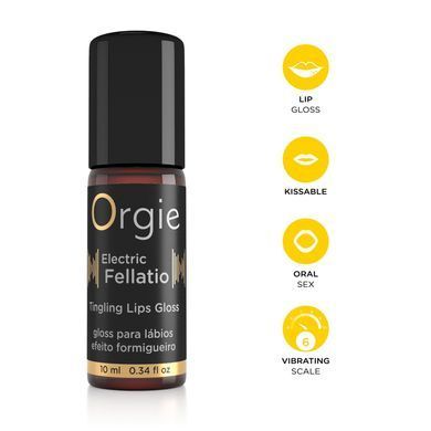 Стимулюючий блиск для губ Orgie - Electric Fellatio Lips Gloss (10 мл) SX1548 фото