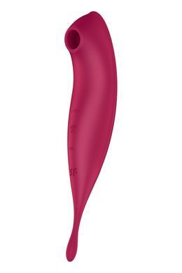 Смарт-вібратор для клітора з вакуумною стимуляцією Satisfyer Twirling Pro+ dark red SO6715 фото