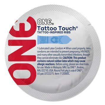 Презерватив ONE Tattoo Touch Blue 1 шт SX0755 фото
