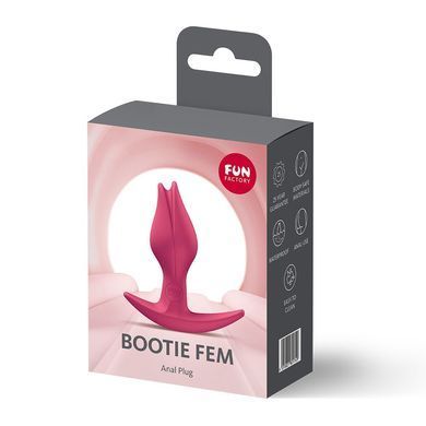 Анальна пробка Fun Factory BOOTIE FEM Raspberry, у вигляді бутона, діаметр 2,9 см, тонкий обмежувач SX3694 фото