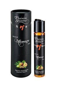 Масажна олія Plaisirs Secrets Exotic Fruits (59мл) з афродизіаками їстівна, подарункове паковання SO1839 фото