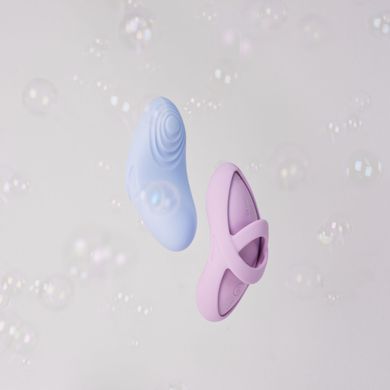 Смарт-вібратор для клітора Svakom Echo 2 Sky Blue, підігрів до 38 &deg;C, знімна насадка на палець SX2448 фото