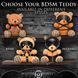 Плюшевий ведмедик HOODED Teddy Bear БДСМ у шкіряному капюшоні з повідцем, 23x16x12 см SO9815 фото 5