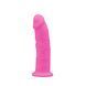 Фалоімітатор SilexD Robby Pink Glow in the dark, двошаровий, силікон+Silexpan, діаметр 3,5см SO7032 фото 1